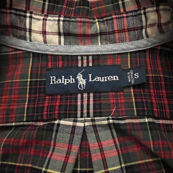 Ralph Lauren Men's Size Small Red Plain Button Down Shirt - Picture 3 of 3